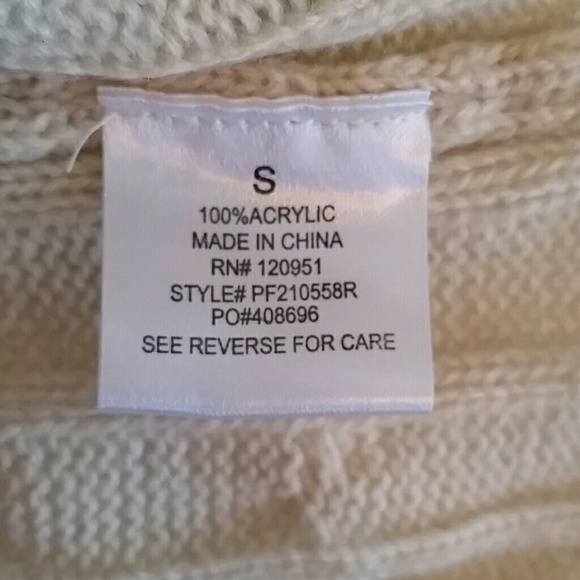 NWOT. Cream dress w/brown decorative buckle by Pin - Picture 5 of 6